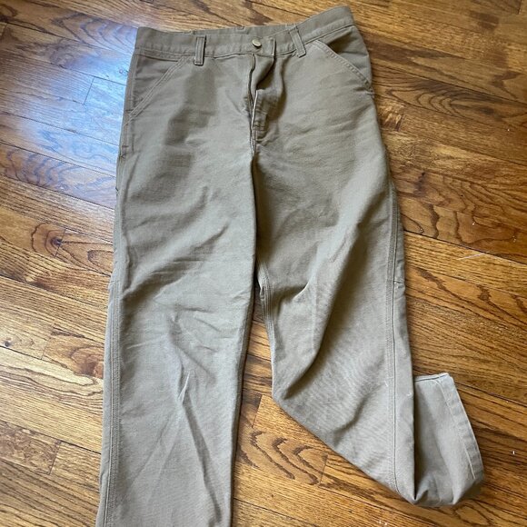 Carhartt Brown Single Knee Pant--- Hamilton Brown (rinsed) - Picture 7 of 8